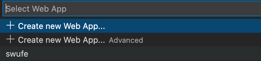Figure A.16 Select Web App.