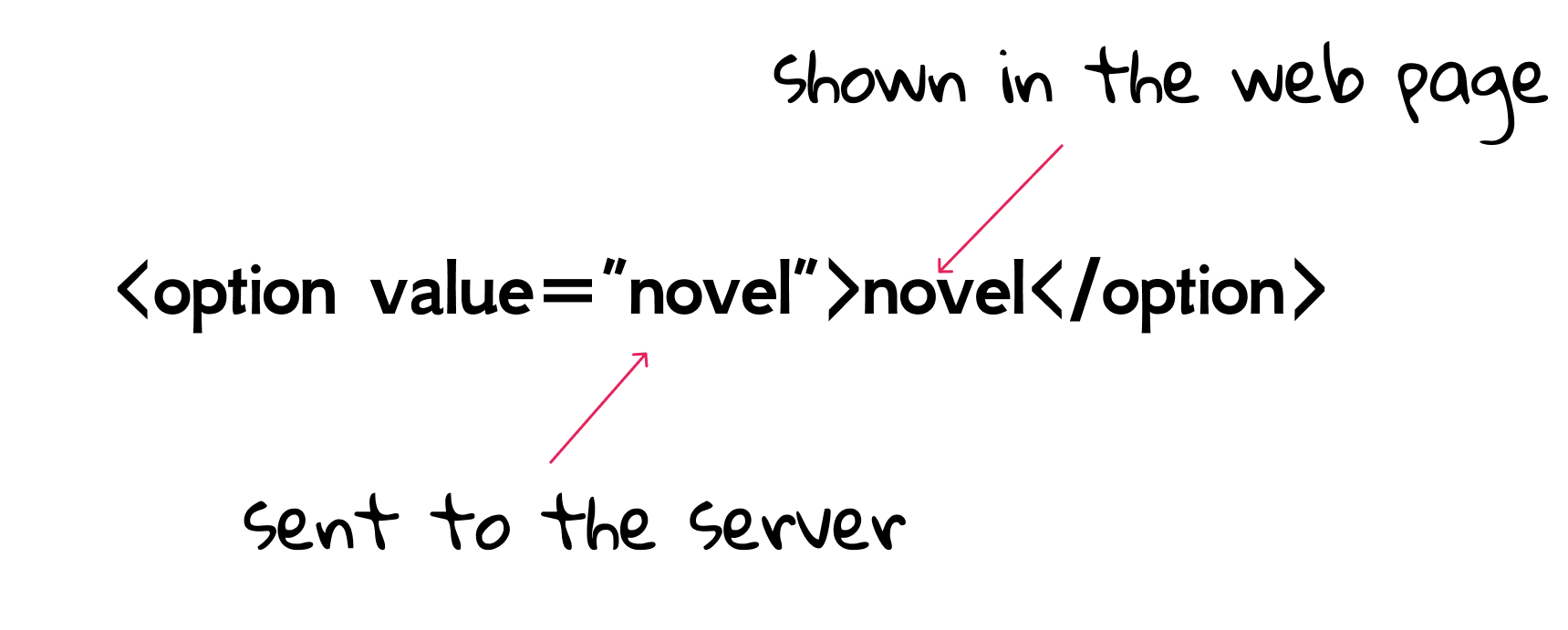 Figure 2.18 <option> element.