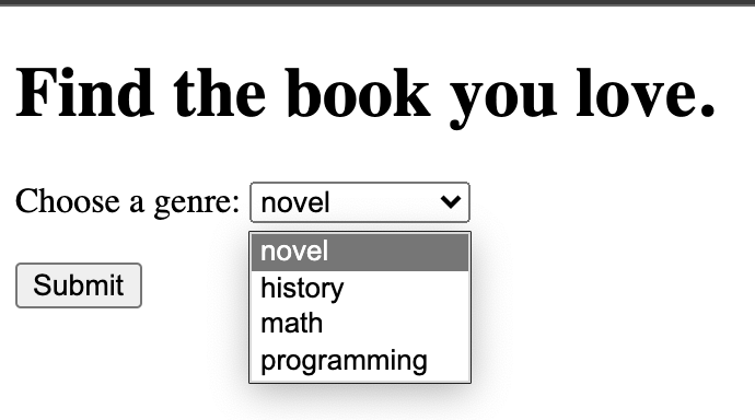 Figure 2.17 Book-selling web UI.