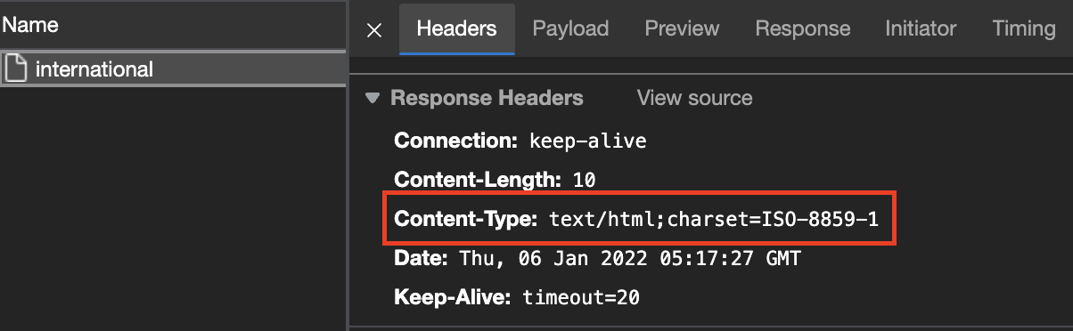 Figure 3.8 HTTP response encoding.